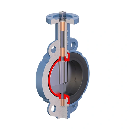 flyger-fd-d-series-center-line-rubber-lined-butterfly-valve-cutaway FD-D Series Center Line-type Rubber Lined Butterfly Valve - Image 1